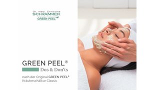 DR. MED. SCHRAMMEK Green Peel® Do's and Dont's Endkundenflyer